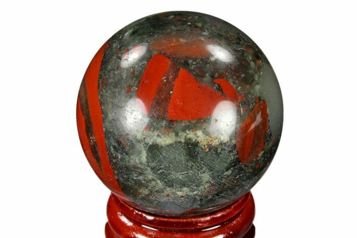 Polished Bloodstone (Heliotrope) Sphere #116195
